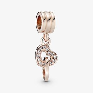 Pandora Interlocking Hearts Charm (Rose Gold)